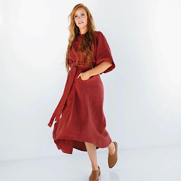 Suunday Ema Dress in Red Pear - Picture 3 of 5